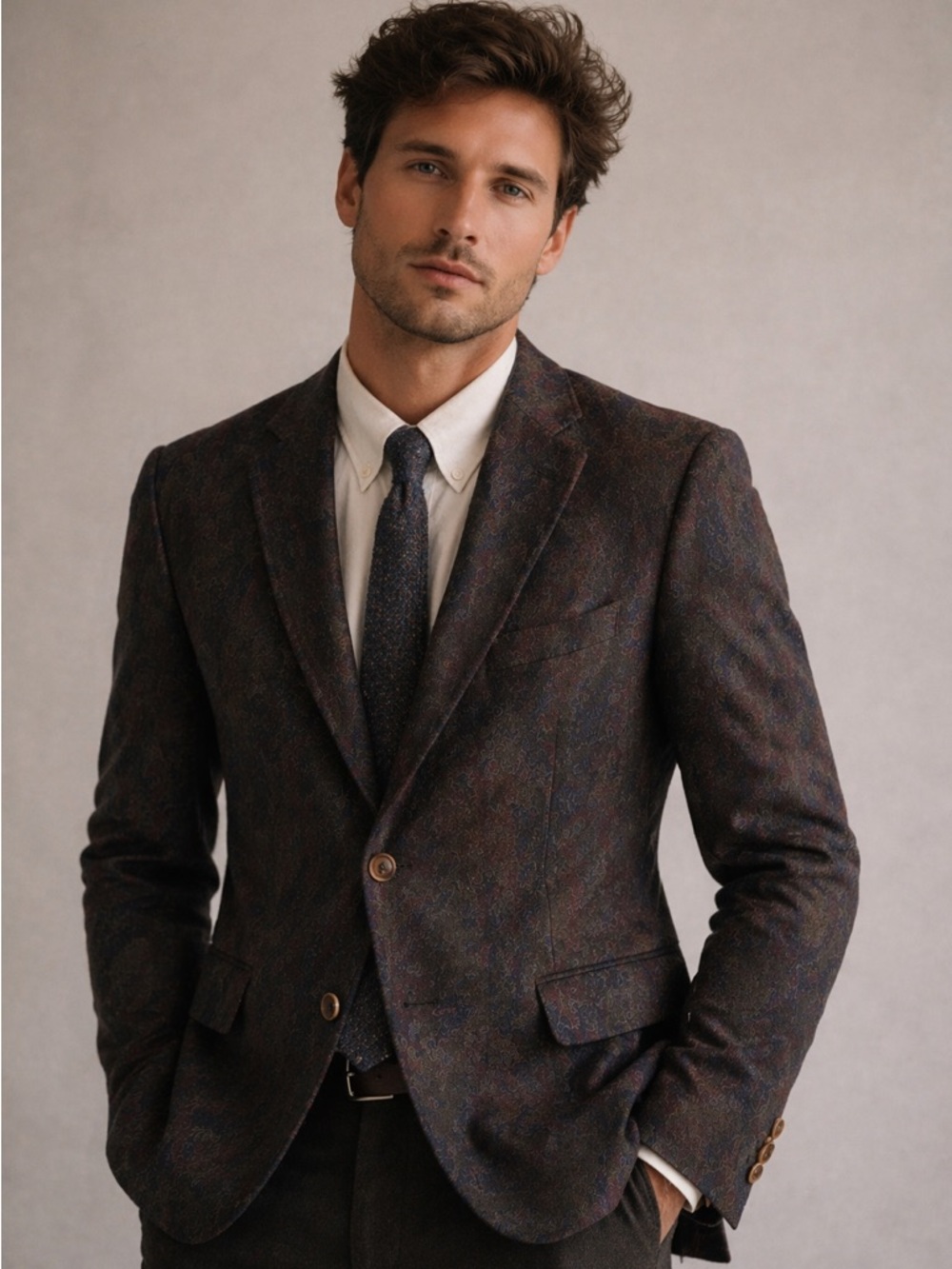ETRO Paisley Wool–Silk Blazer | Made in Italy